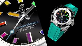 Breitling  Superocean Rainbow Dial Edition [upl. by Gildus606]