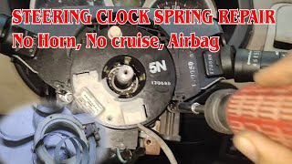 AirbagSteering clock spring repair No Horn No Cruise Airbag display [upl. by Gaskill599]