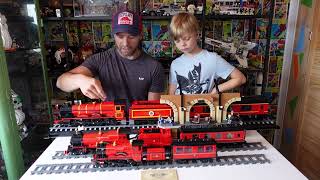 Lego Hogwarts Express UCS Running on Rails Comparison and Review the 2022 Set [upl. by Gujral950]