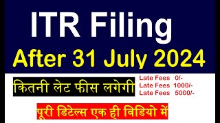 ITR Filing After Due Date 202425  ITR Late Fees  ITR Filing After 31 July  TDS Refund Due Date [upl. by Guttery]