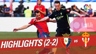 Resumen de Osasuna vs Sporting de Gijón 22 [upl. by Eeresid]