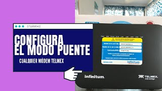 👉¿Como CONFIGURAR tu MÓDEM TELMEX en MODO PUENTE o BRIDGE [upl. by Nagaet]