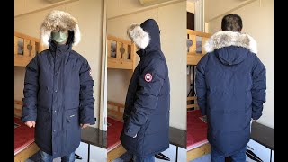 Canada Goose Emory Parka Navy Marine Blue Review  Try On [upl. by Berns]