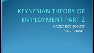 KEYNESIAN THEORY OF EMPLOYMENT 2 MACRO ECONOMICS [upl. by Sophia]