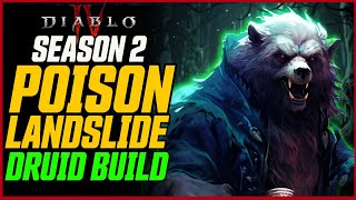 BEST NM 100 DRUID Poison Landslide Druid  Diablo 4 Plagueshifter Druid Season 2 [upl. by Rosena245]