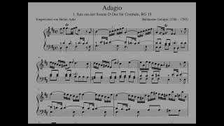 Galuppi Adagio in D major on piano score version [upl. by Naelcm]