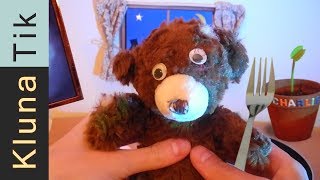 ASMR sleep EATING a Teddy bear  Kluna Tik Dinner 19  ASMR eating sounds no talking [upl. by Enortna]