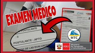 🔴 EXAMEN MEDICO para obtener tu BREVETE  moto  auto [upl. by Sirob]