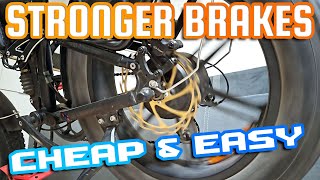 Easy cheap way to have stronger brakes in Ebike or Escoot 🛠️ Easiest way to increase brake power 🚀 [upl. by Hserus799]