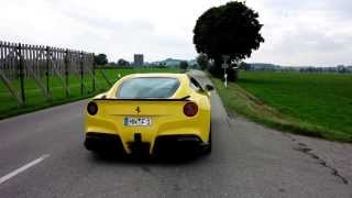 Exhaust soundAcceleration  Ferrari F12 Berlinetta Novitec Rosso Option Auto [upl. by Bigford]