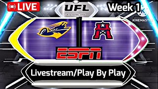 Houston Roughnecks vs Memphis Showboats UFL Week 1 LivestreamPlay By Play [upl. by Sezen540]