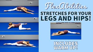 EASY stretches for your LEGS and HIPS [upl. by Willtrude]