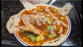 Pozole Rojo De Pollo [upl. by Arutnev]