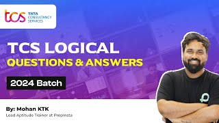 TCS Logical Reasoning Questions and Answers 2024 [upl. by Llirrem]