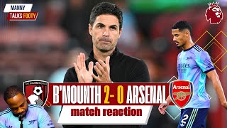 VAR rereffing the game AGAIN 🤬 Bournemouth 2  0 Arsenal  Match Reaction [upl. by Enyleve]