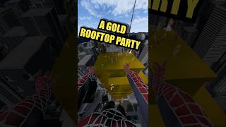 SpiderMan VR GOLDEN ROOFTOP PARTY 🎉 vr virtualreality spiderman gaming [upl. by Lehcem]