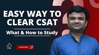 Easy way to Clear CSAT  CSAT STRATEGY 2025 What amp How to Study  UPSC MASTER [upl. by Masson]