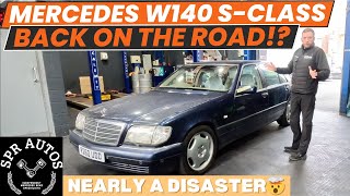 CAN WE GET THE KING OF THE SCLASS BACK ON THE ROAD MERCEDES W140 NEARLY A MAJOR DISASTER 🔥 [upl. by Ahsinhoj]