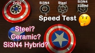 Different Bearing speed test with Captain America Shield fidget spinner review on amazon 58 [upl. by Uchish]