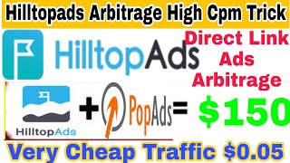 Hilltopads Arbitrage High Cpm Ad Network Direct Link Ads Earning adnetwork adsensealternative [upl. by Ijok]