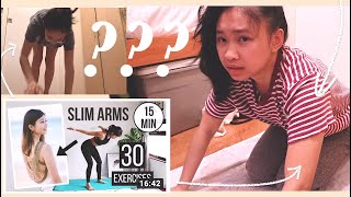 DOING EMI WONGS 15 MIN ARM WORKOUT FOR 2 WEEKS wsurprising results [upl. by Erdnua]