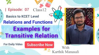 7Examples for Transitive relationFrom Basics to KCET level [upl. by Irmgard]