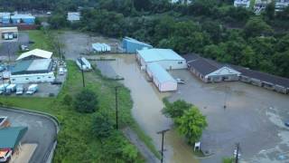 Washington Pa flooding drone footage [upl. by Aerona]