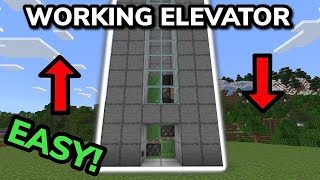 Easiest Elevator in Minecraft Bedrock 121 [upl. by Ainerbas]