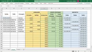 Método de Inventarios perpetuos rayado de diario [upl. by Euridice]