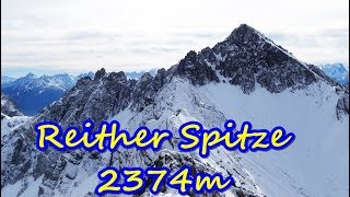 Reither Spitze 2374m amp Seefelder Spitze 2221m  Überschreitung bei Sturm und Schnee [upl. by Relyt]