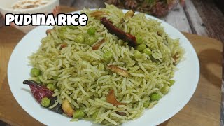 Lunch Box Recipe  How to Make Pudina Rice  Pudina Pulao  Mint Rice Quick and Easy Mint Pulao [upl. by Atteuqahc]