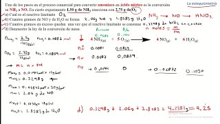 CALCULAR REACTIVO LIMITANTE REACTIVO EN EXCESO GRAMOS DE PRODUTOS Y LEY DE CONVERSIÓN DE MASA [upl. by Eemla]