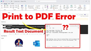 Print to PDF Error in outlook by showing text document instead of PDF File [upl. by Yarrum]