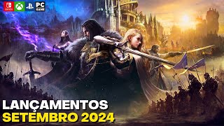 Top 19 LANÇAMENTOS de JOGOS SETEMBRO 2024 PS4PS5XBOX SERIES XSXBOX ONESWITCHPC [upl. by Clarinda]