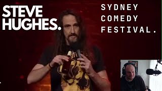 SOO FUNNY Steve Hughes  Sydney Comedy Festival REACTION [upl. by Llenej287]