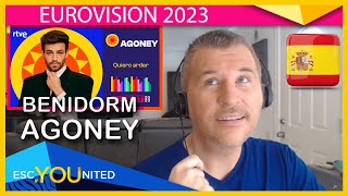 REACTION Spain Benidorm Fest 2023  Agoney quotQuiero arderquot Eurovision 2023 Candidate [upl. by Rede]