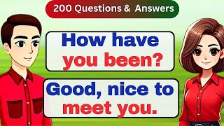 Improve English Speaking Skills🔥 200 Common Questions and Answers in English 🔥 English conversation [upl. by Hewart156]