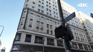 Downtown Los Angeles Walking Tour · 4K HDR [upl. by Nosille727]