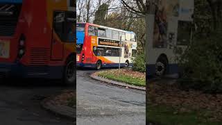 Stagecoach operating at Kilmarnock with a Scania an AD E400MMC and a Van Hool coach [upl. by Luht]