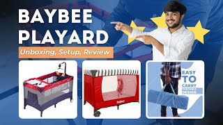 The Perfect Baby Playpen Baybee Baby Playard Baby Bed Cot Unboxing Review and Setup [upl. by Fleeman]