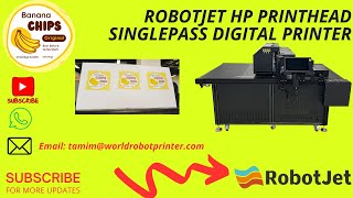 RobotJet HP Printhead singlepass digital printer [upl. by Willyt]