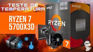 Teste de temperatura Ryzen 7 5700X3D  Cougar Forza 135 Air Cooler [upl. by Kcirdec611]