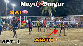 Mayiladuthuai vs Bargur 🔥 set1 Bargur 35k match [upl. by Giamo]