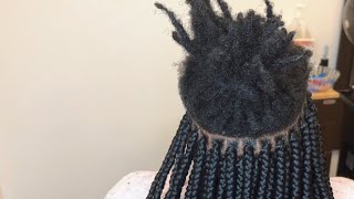 Updated  Box Braids Over Locs Tutorial  The Underhand And Overhand Method [upl. by Yllil]