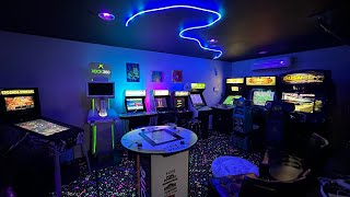 Garage Arcade Walkthrough with Arcade1up Pinball and Vintage Cabinets [upl. by Yellek]