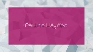 Pauline Haynes  appearance [upl. by Woodall]