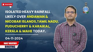 Heavy rainfall likely over Andaman amp Nicobar IslandsTamil Nadu and Kerala today [upl. by Cohby756]