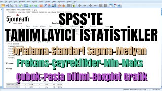 SPSSte Tanımlayıcı İstatistikler ve Grafik Oluşturma [upl. by Josepha651]