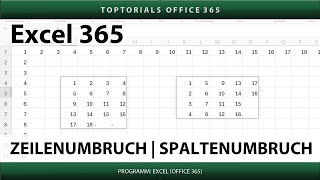 ZEILENUMBRUCH  SPALTENUMBRUCH Funktionen ganz einfach  Excel 365 Tutorial [upl. by Dublin]