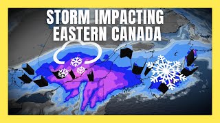 Rain Snow and Ice Storm Impacting Millions Across Eastern Canada [upl. by Mavilia773]